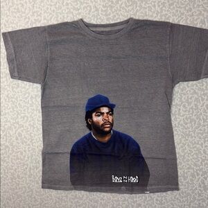 Boyz The Hood Ice Cube Short Sleeve Tee - Grey Graphic T-Shirt New sz 12 🆕